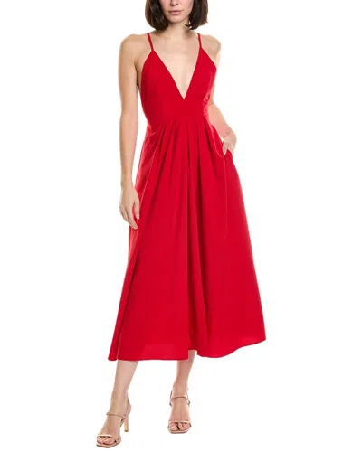 Hl Affair Sleeveless Midi Dress In Red