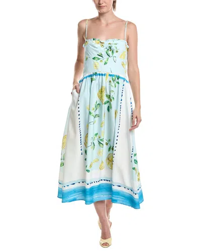 Hl Affair Sleeveless Midi Dress In White