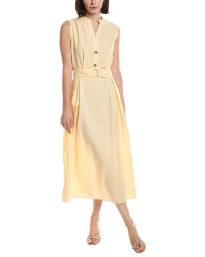Hl Affair Sleeveless Midi Dress In Yellow