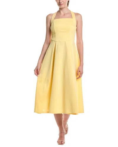 Hl Affair Sleeveless Midi Dress In Yellow