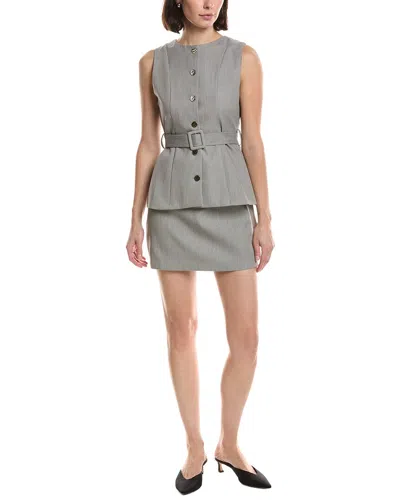 Hl Affair Sleeveless Mini Dress In Gray