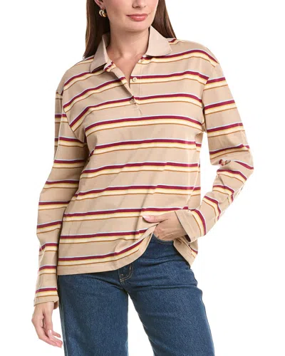 Hl Affair Stripe Polo Shirt In Neutral