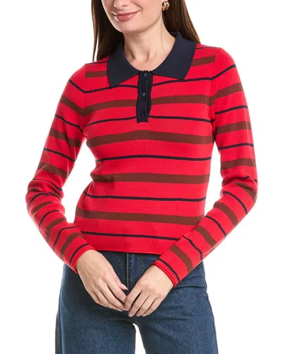 Hl Affair Stripe Polo Shirt In Red