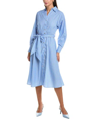 Hl Affair Stripe Shirtdress In Blue