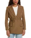 Hl Affair Tie Waist Blazer In Brown