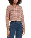 Hl Affair Tweed Cardigan In Pink