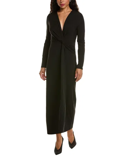 Hl Affair Twisted Knot Maxi Dress In Black