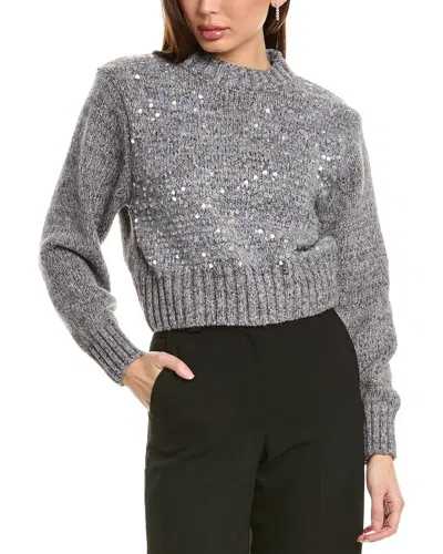 Hl Affair V-neck Sweater In Gray