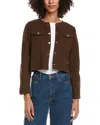 Hl Affair Woven Cardigan In Brown