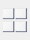 Hma Blank Space Ziggy Embroidered Linen Napkins (set Of 4)  Abask Gift Set