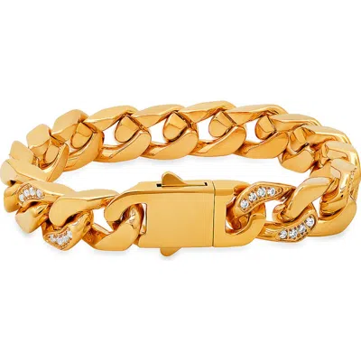 Hmy Jewelry 18k Gold Plate Curb Link Bracelet