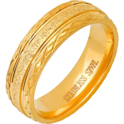Hmy Jewelry 18k Gold Plated Stainless Steel Ring