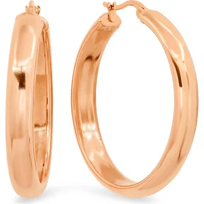 Hmy Jewelry 18k-rose-gold-plated Hoop Earrings