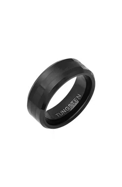 Hmy Jewelry Brushed Black Tungsten Ring