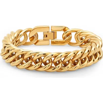 Hmy Jewelry Chain Link Bracelet In Yellow