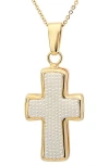Hmy Jewelry Cross Pendant Necklace In Gold
