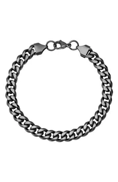 Hmy Jewelry Curb Chain Bracelet In Black
