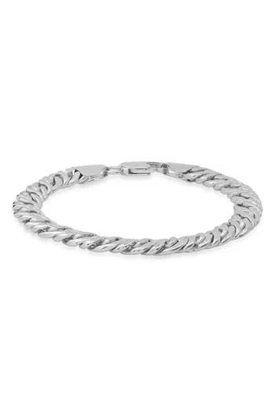 Hmy Jewelry Curb Chain Bracelet In Metallic