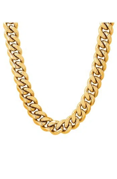 Hmy Jewelry Curb Chain Necklace In Gold