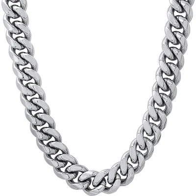 Hmy Jewelry Curb Chain Necklace In Silver