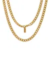 Hmy Jewelry 18k Gold Plated Cuban Link Chain Necklace In Gold