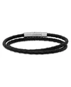 Hmy Jewelry Stainless Steel Leather Braided Bracelet In Multi