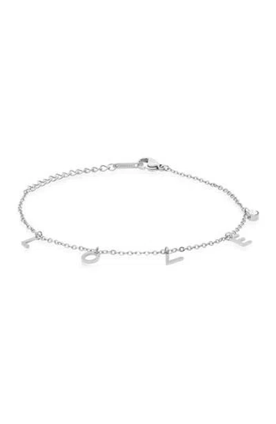 Hmy Jewelry Love Bracelet In Metallic