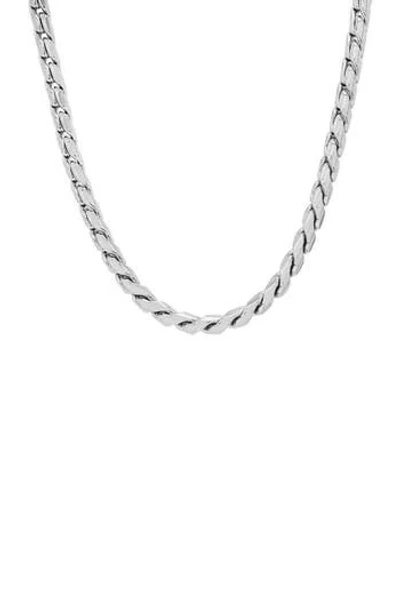 Hmy Jewelry Oxidized Stainless Steel Necklace In Silver