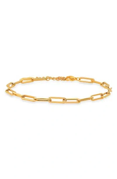 Hmy Jewelry Paper Clip Chain Bracelet In Gold
