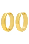 Hmy Jewelry Polished Huggie Earrings In Gold