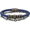 Hmy Jewelry Set Of 2 Assorted Howlite & Braided Leather Bracelets In Blue