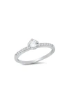 Hmy Jewelry Simulated Diamond Pavé Ring In Metallic