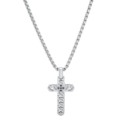 Hmy Jewelry Stainless Steel Cross Pendant Necklace