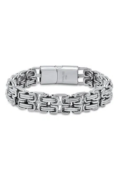 Hmy Jewelry Stainless Steel Double Chain Bracelet In Metallic