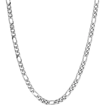Hmy Jewelry Stainless Steel Figaro Chain Necklace In Metallic