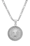 Hmy Jewelry Stainless Steel Lion Head Pendant Necklace In Silver