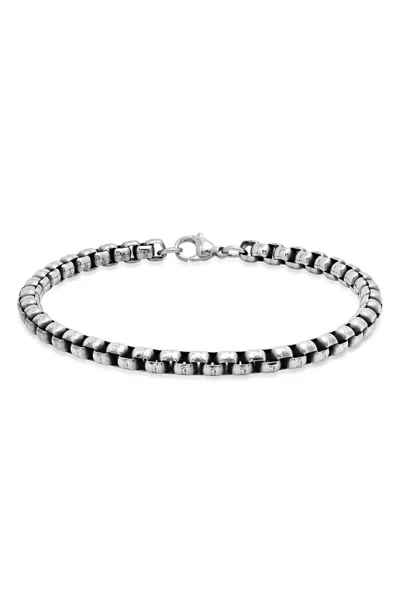Hmy Jewelry Stainless Steel Rounded Chain Bracelet In Metallic