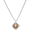 Hmy Jewelry Stainless Steel Tiger's Eye Pendant Necklace In Metallic