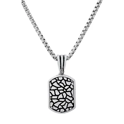 Hmy Jewelry Sterling Silver Dog Tag Necklace