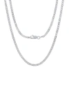 Hmy Jewelry Sterling Silver Mariner Chain Necklace In Silver
