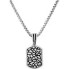 Hmy Jewelry Sterling Silver Pendant Necklace In Silver/black