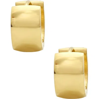 Hmy Jewelry Thick Huggie Hoop Earrings In Gold