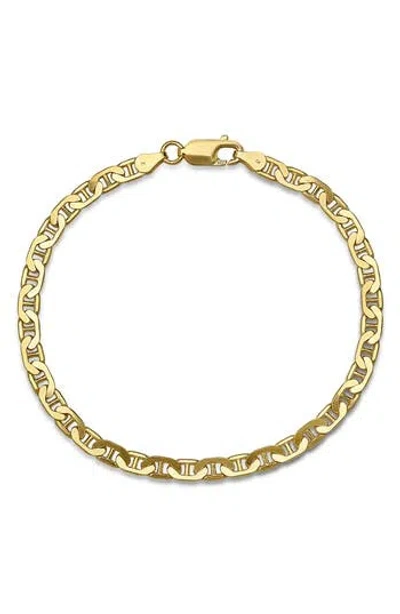 Hmy Jewelry Thin Mariner Chain Bracelet In Gold