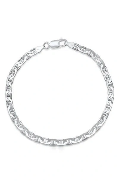 Hmy Jewelry Thin Mariner Chain Bracelet In Silver