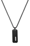 Hmy Jewelry Two-tone Stainless Steel Dog Tag Pendant Necklace