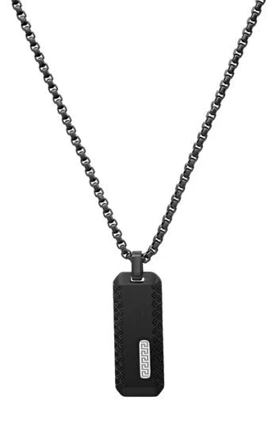 Hmy Jewelry Two-tone Stainless Steel Dog Tag Pendant Necklace