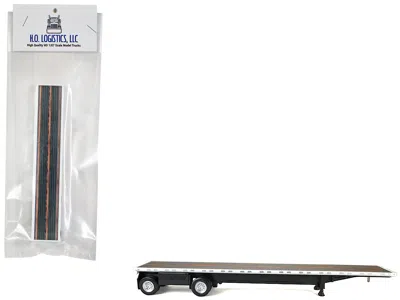 Ho Logistics Replicas High Boy Spread Axle Flatbed Trailer White 1/87 (ho) Plastic Model Car By Ho Logistics