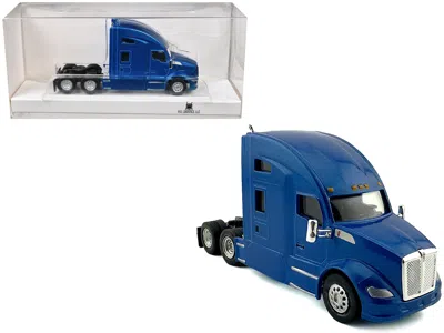 Ho Logistics Replicas Kenworth T680 Sleeper Cab Blue Metallic 1/87 (ho) Plastic Model Car By Ho Logistics