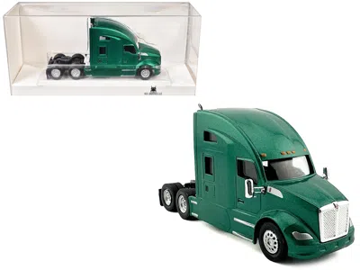 Ho Logistics Replicas Kenworth T680 Sleeper Cab Green Metallic 1/87 (ho) Plastic Model Car By Ho Logistics