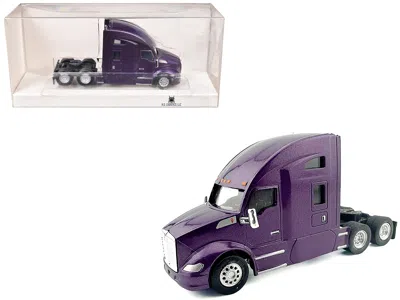Ho Logistics Replicas Kenworth T680 Sleeper Cab Purple Metallic 1/87 (ho) Plastic Model Car By Ho Logistics